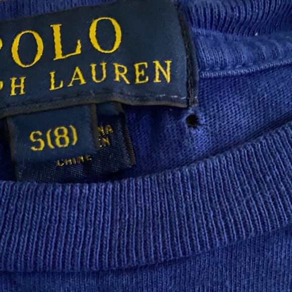 Polo by Ralph Lauren • Blue Tee • White Logo - Picture 5 of 5